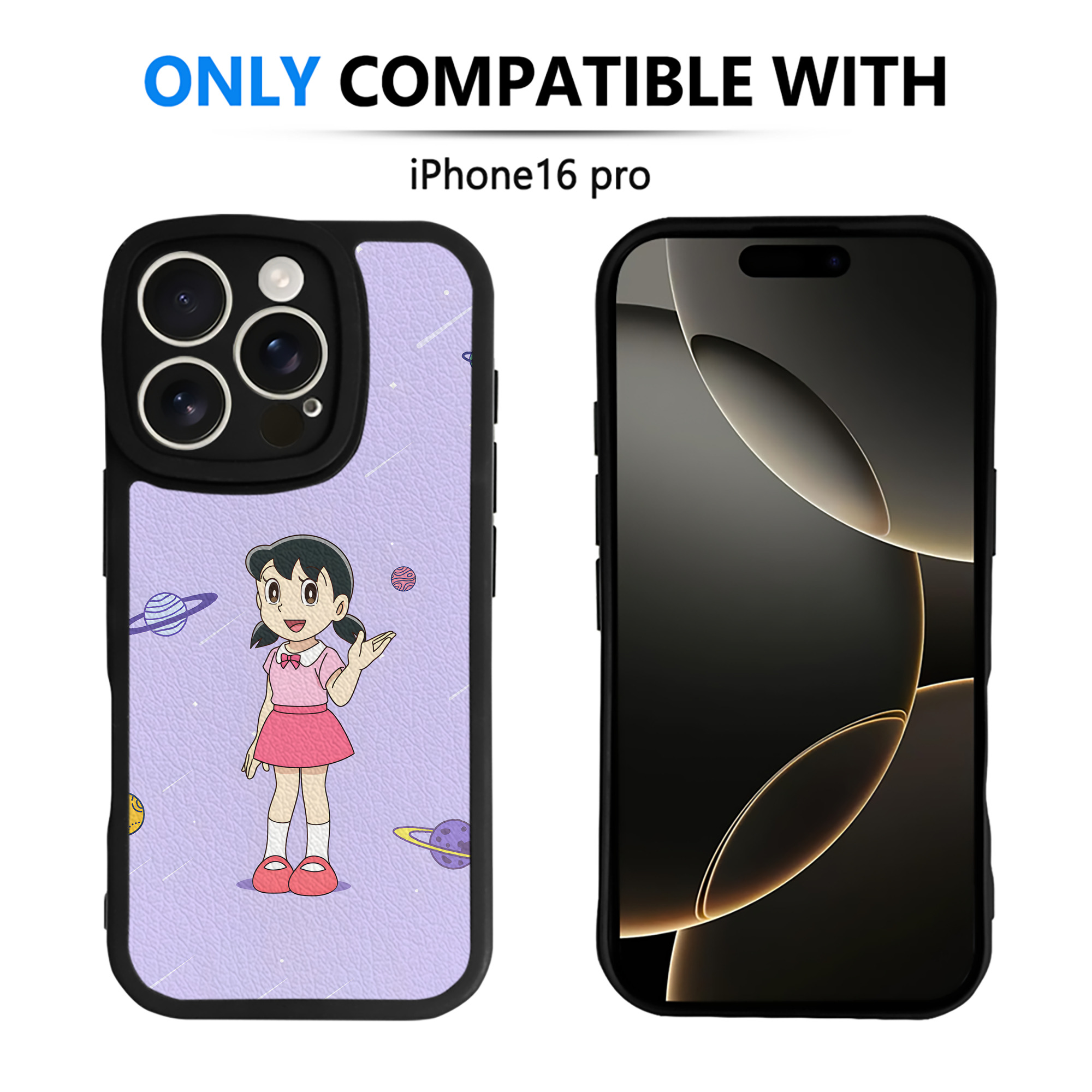 （画像用） ドラえもん Doraemon 【iPhone 16シリーズ対応】シリコンスマホケース（レザー調） 材質：シリコン